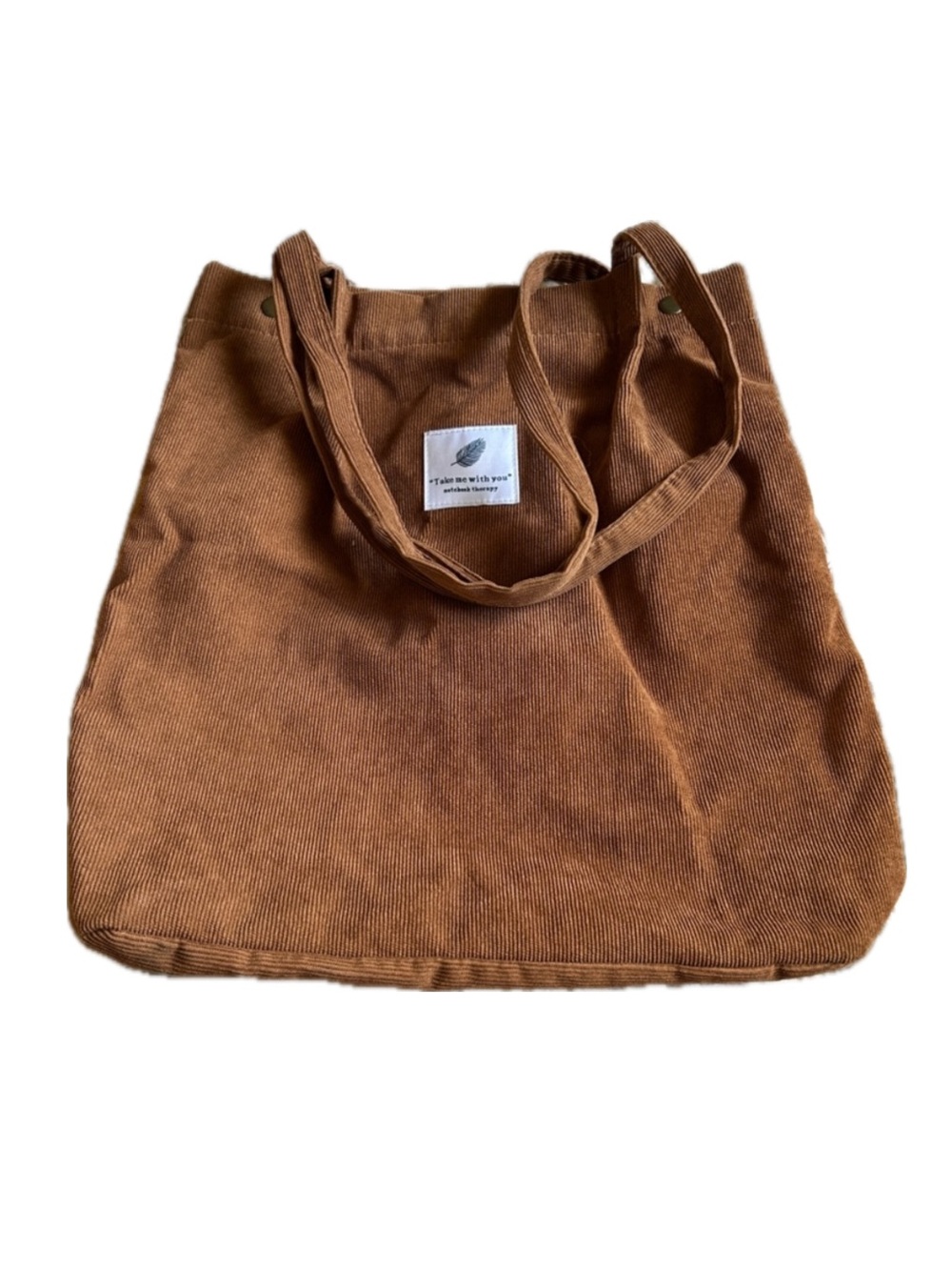 Corduroy Tote Bag in Rust Brown - Casual Everyday Carry